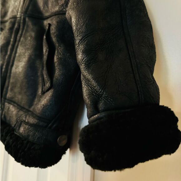 DAVOUCCI vintage leather & suede black coat measurements in pictures-No Size - Picture 2 of 13